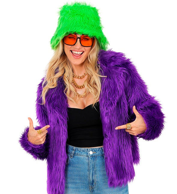 Pelzmantel Plüsch Damen