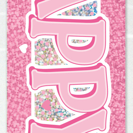 Rosa Taufe Prisma Banner, 12 ft