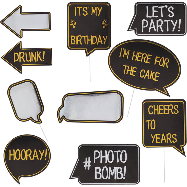 Geburtstag Photobooth Requisiten 10 Stk.