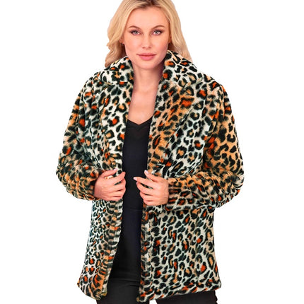 Pelzmantel Leopard Plüsch