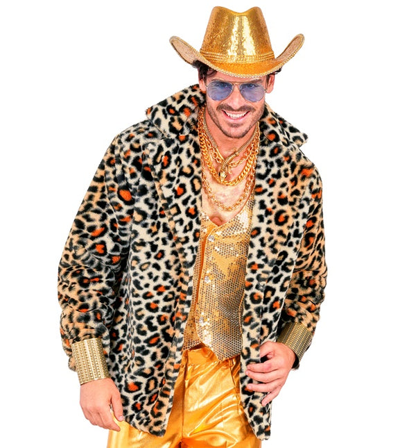 Pelzmantel Leopard Plüsch