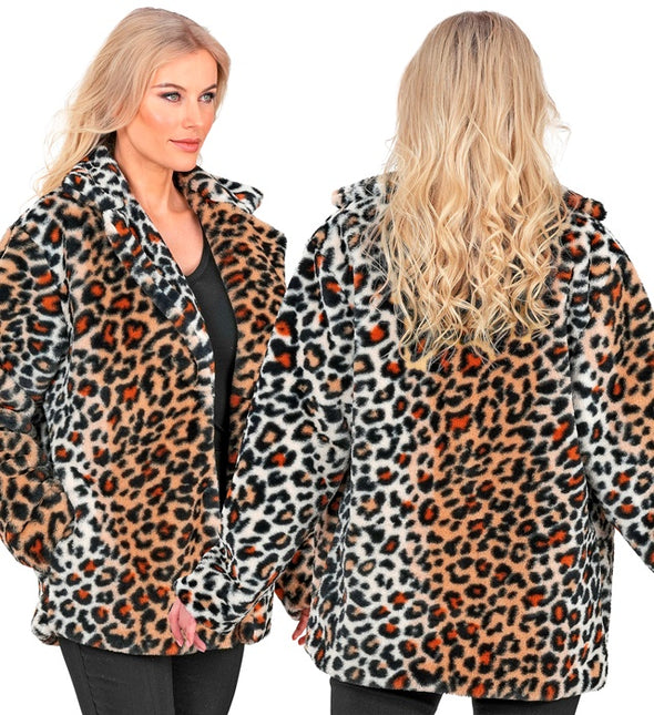 Pelzmantel Leopard Plüsch