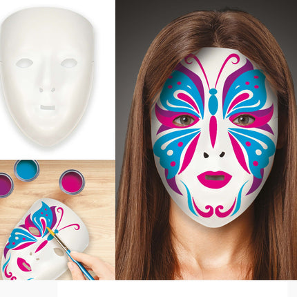 Halloween Gesichtsmaske weiß