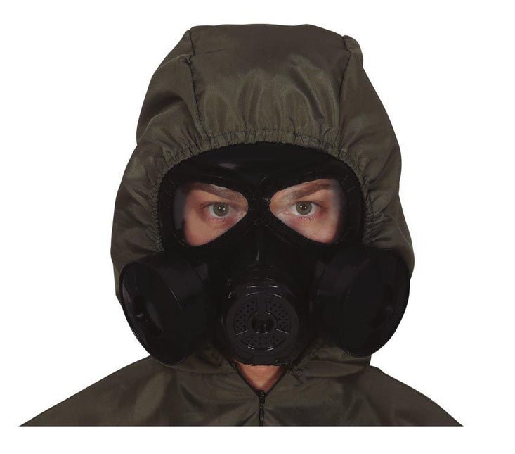 Halloween Gasmaske Schwarz