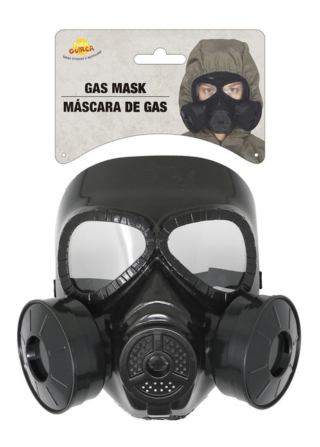 Halloween Gasmaske Schwarz