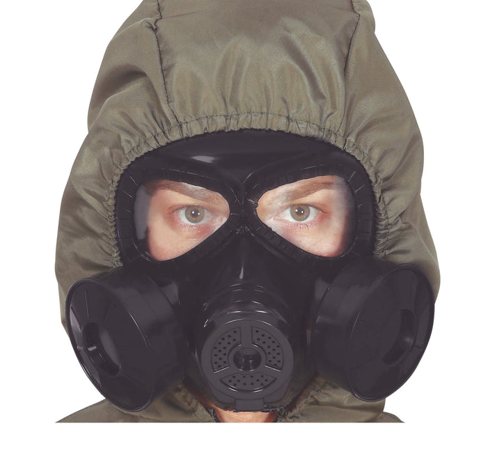 Halloween Gasmaske Schwarz