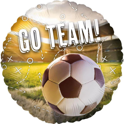 Fußball-Heliumballon „Go Team“ (leer), 45 cm