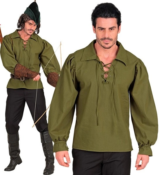 Historisches T-Shirt, grün, für Herren