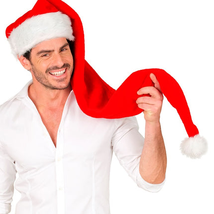 WEIHNACHTSMANNMÜTZE PLÜSCH EXTRA LANG 125 CM