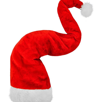 WEIHNACHTSMANNMÜTZE PLÜSCH EXTRA LANG 125 CM