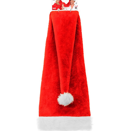 WEIHNACHTSMANNMÜTZE PLÜSCH EXTRA LANG 125 CM