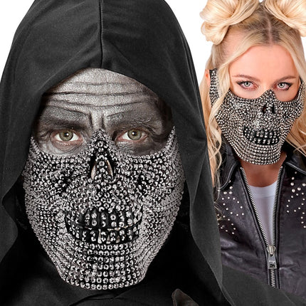 TOTENKOPF MASKE STRASSSTEINE