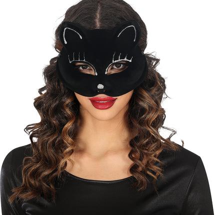 Katzenmaske Schwarz