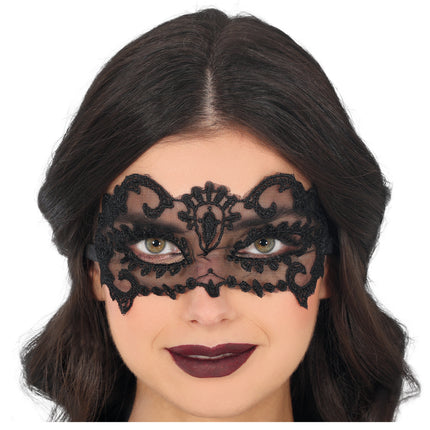 Spitzenmaske Schwarz