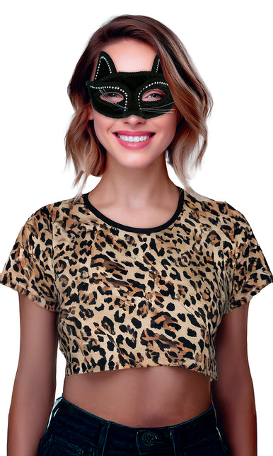 Katzenaugenmaske Schwarz Erwachsene