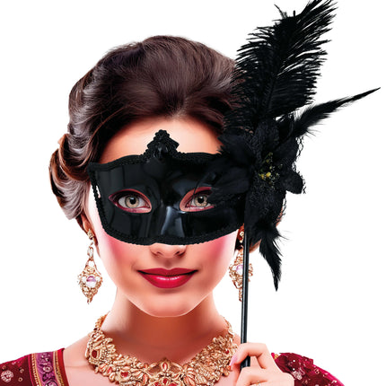 Schwarze Maske mit Stock, Erwachsener