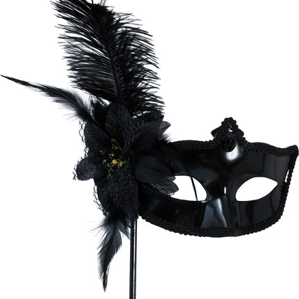 Schwarze Maske mit Stock, Erwachsener