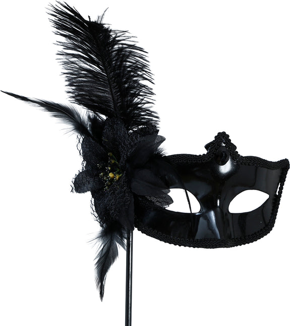 Schwarze Maske mit Stock, Erwachsener