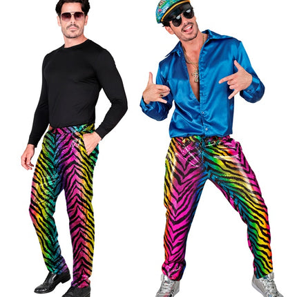 PAILLETS BROEK REGENBOOG TIGER Erwachsener