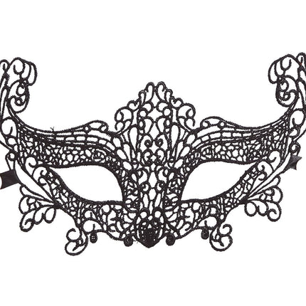 Bestickte Maske Schwarz
