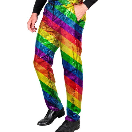 PAILLETTENHOSE REGENBOGEN