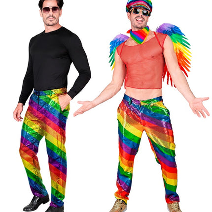 PAILLETTENHOSE REGENBOGEN