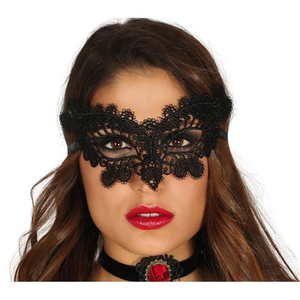 Maske Gestickt Schwarz