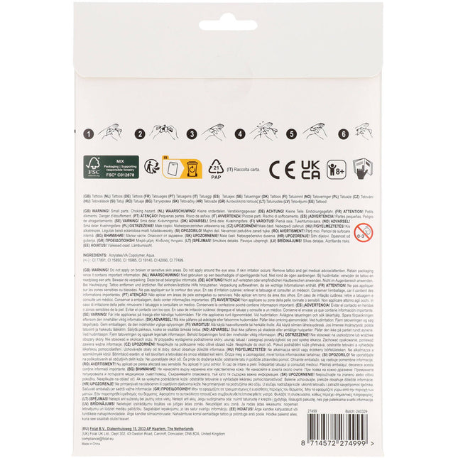Prinzessinnen Fake Tattoos 25 Stk.