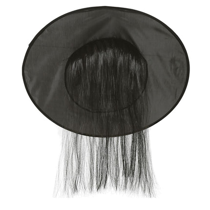 Halloween Hexenhut Haar Schwarz