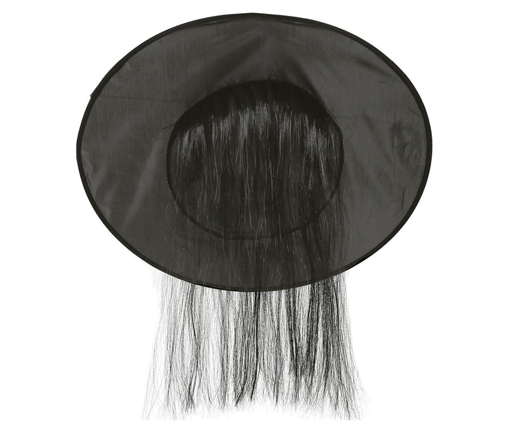 Halloween Hexenhut Haar Schwarz
