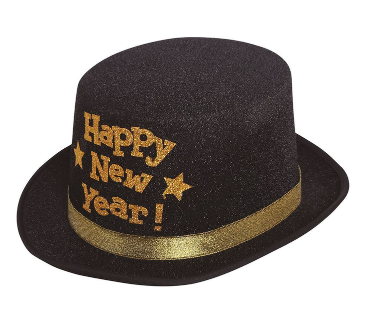 Frohes neues Jahr Hut Schwarzes Gold