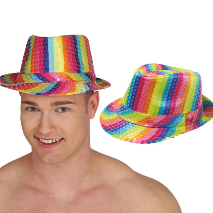 Hut Pailletten Mehrfarbig