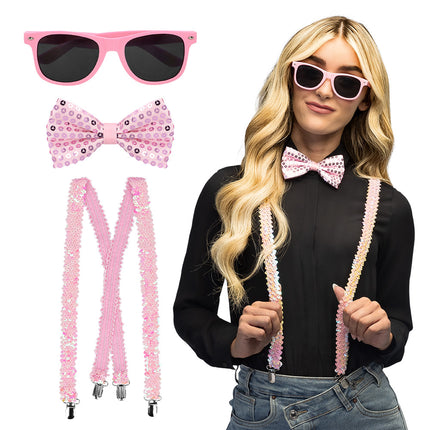 Set Pailletten hellrosa