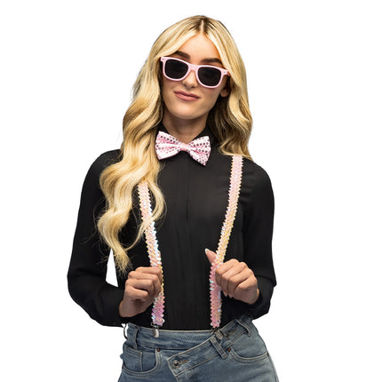 Set Pailletten hellrosa