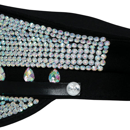 Polizeimütze, schwarz, silber, mit Glitzer