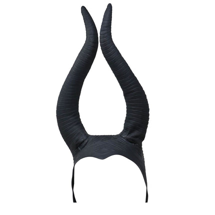 Halloween-Helm Schwarze Hörner
