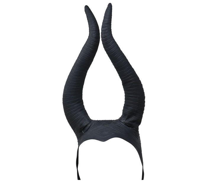 Halloween-Helm Schwarze Hörner