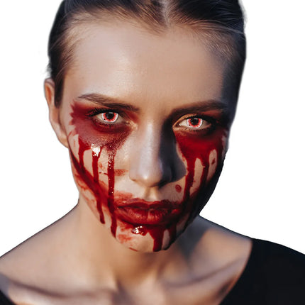 Ein Paar 3-Monats-Kontaktlinsen „Blood Splatter“