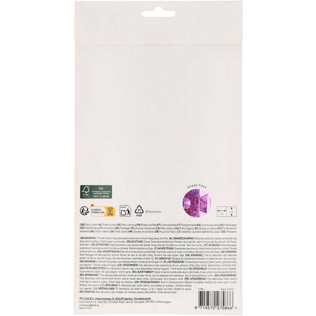 Rosa Türvorhang 2m