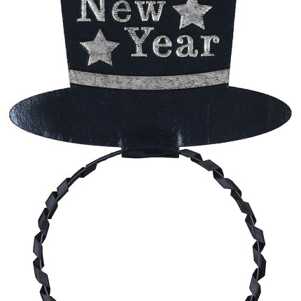 Silbernes Happy New Year Haarband