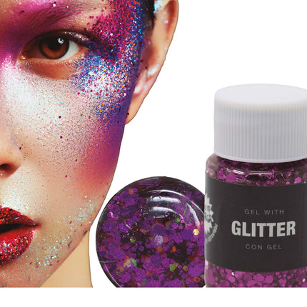 Lila Glitter Gel 20g