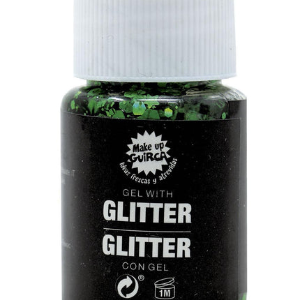 Dunkelgrünes Glitzergel 20g