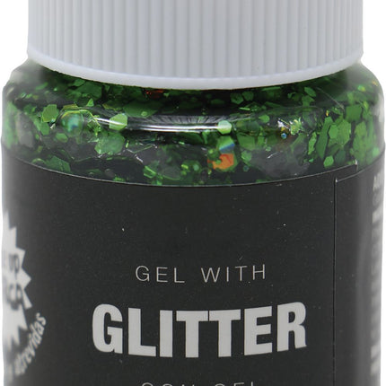 Dunkelgrünes Glitzergel 20g
