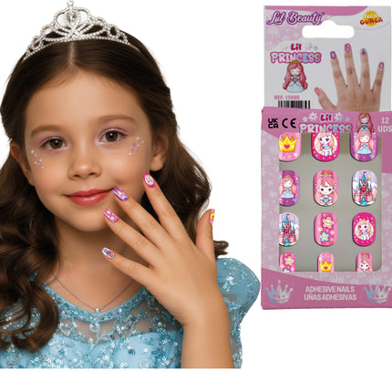 Bunte Kunstnägel für Kinder – Kleine Prinzessin