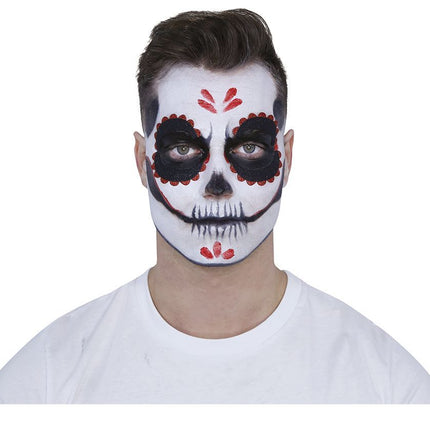 Make-Up Set Day Of The Dead Schwarz Rot 8 Stück