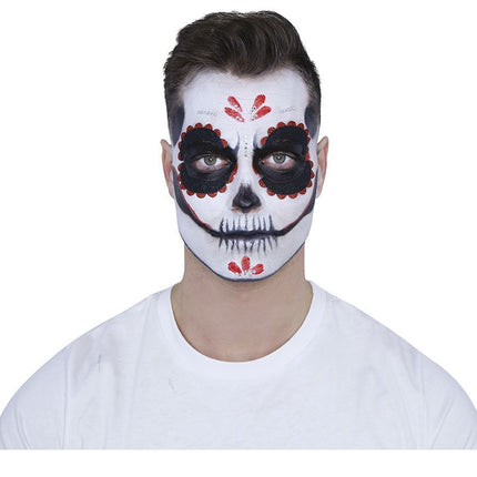 Make-Up Set Day Of The Dead Schwarz Rot 8 Stück