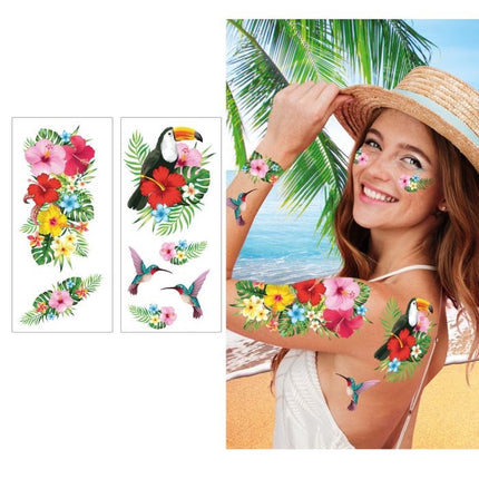 Gekleurde Gezicht Stickers Hawaii 14cm
