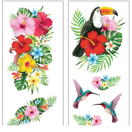 Gekleurde Gezicht Stickers Hawaii 14cm