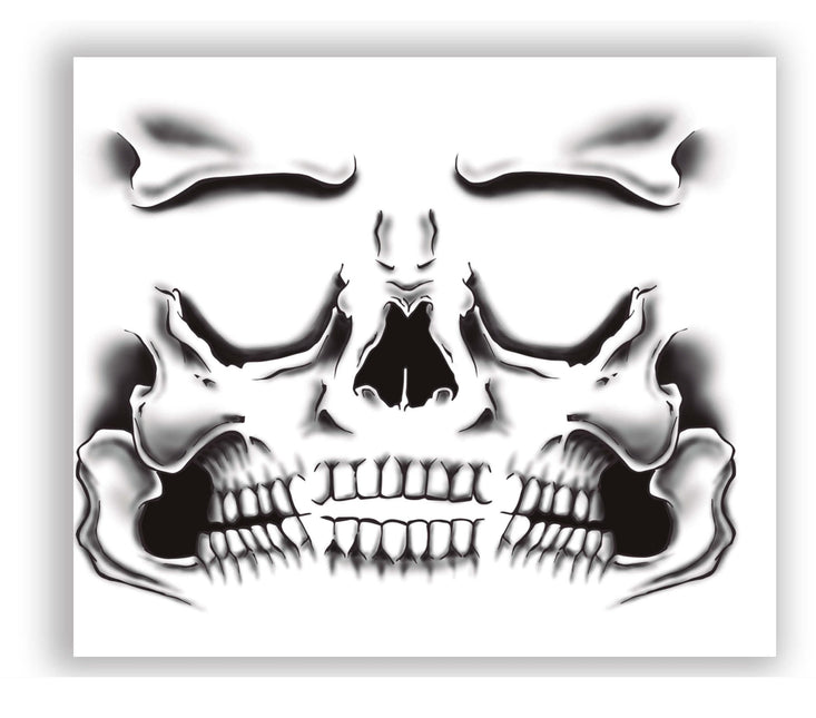 Halloween Gesicht Aufkleber Skelett 30x14 cm