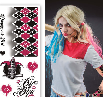 Falsche Tattoos Harley Quin